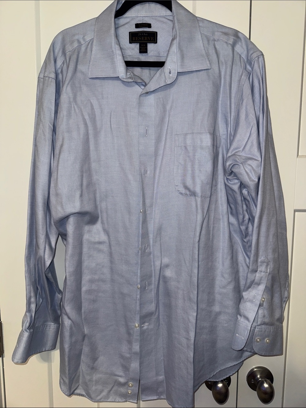 Jos. A. Bank Light Blue Micro-Pattern Dress Shirt